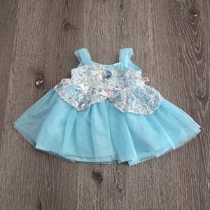Build A Bear Dress Princess Blue Gem Clothes Outfit Plush Toy Accessories BAB